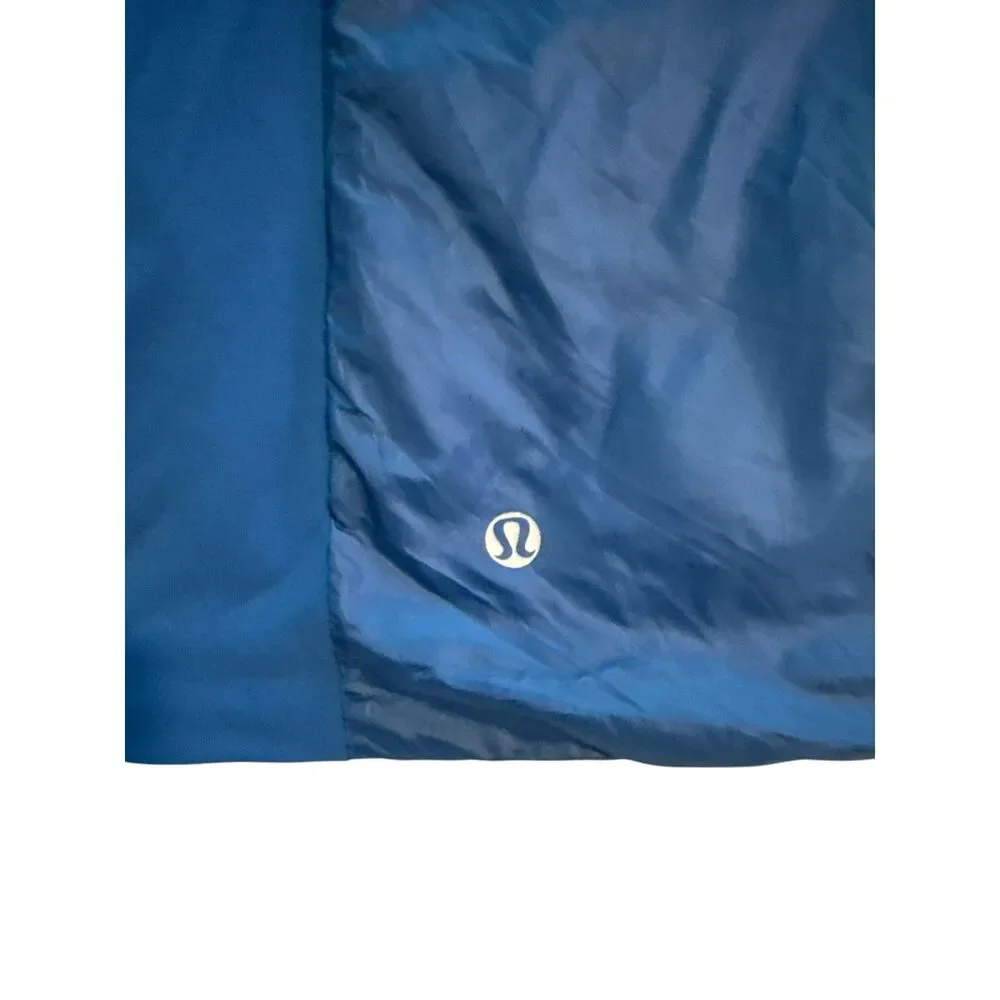 Lululemon Reversible What The Fluff Goose Down Vest Puffer Blue Cream 4 PRISTINE